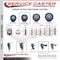 Service Caster 35 Inch Blue Polyurethane Wheel Swivel 58 Inch Threaded Stem Caster with Brake SCC SCC-TS20S3514-PPUB-BLUE-PLB-58212 - alternate 2